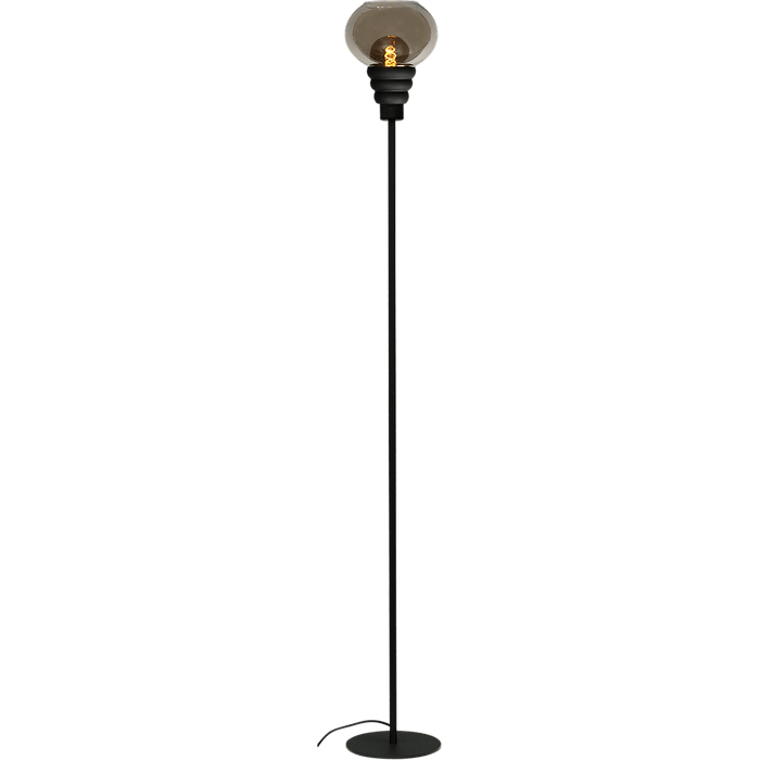 Vloerlamp Opaco 1-lichts zwart hoogte 176cm + glas smoke 62270-05-6 - MASTERLIGHT