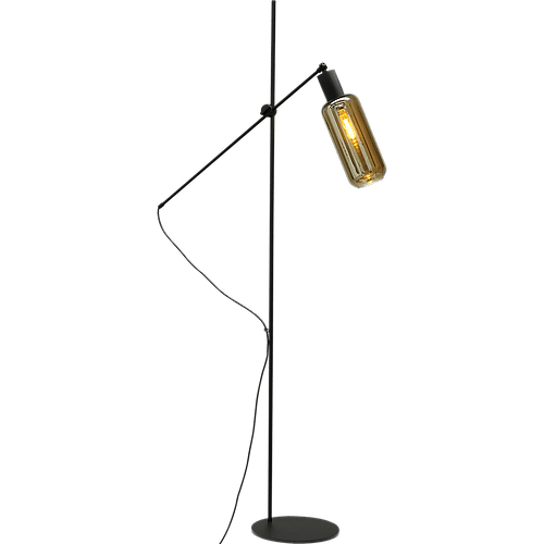 Vloerlamp Bounty 1-lichts hoogte 161cm - mat zwart - + glas smoke 62260-05-5 - MASTERLIGHT