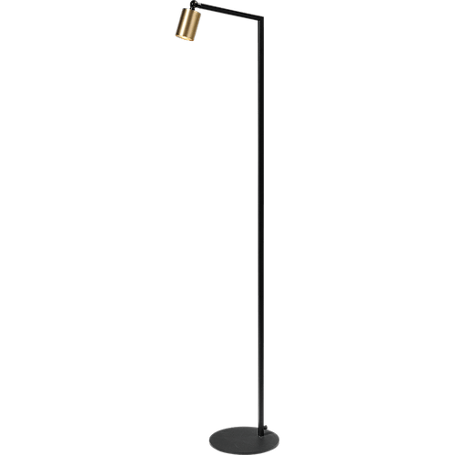 Vloerlamp Bounce 1-lichts - mat zwart/mat goud - hoogte 135cm - 1x GU10 - MASTERLIGHT - exclusief lichtbron - MASTERLIGHT