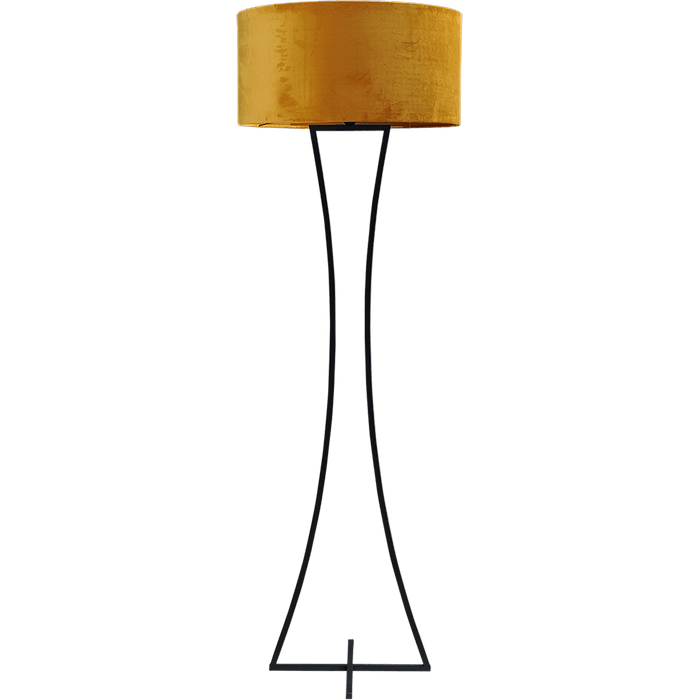 Vloerlamp Cross Woman zwart structuur hoogte 158cm inclusief maiskleurige lampenkap Artik mais 52/52/25 - MASTERLIGHT