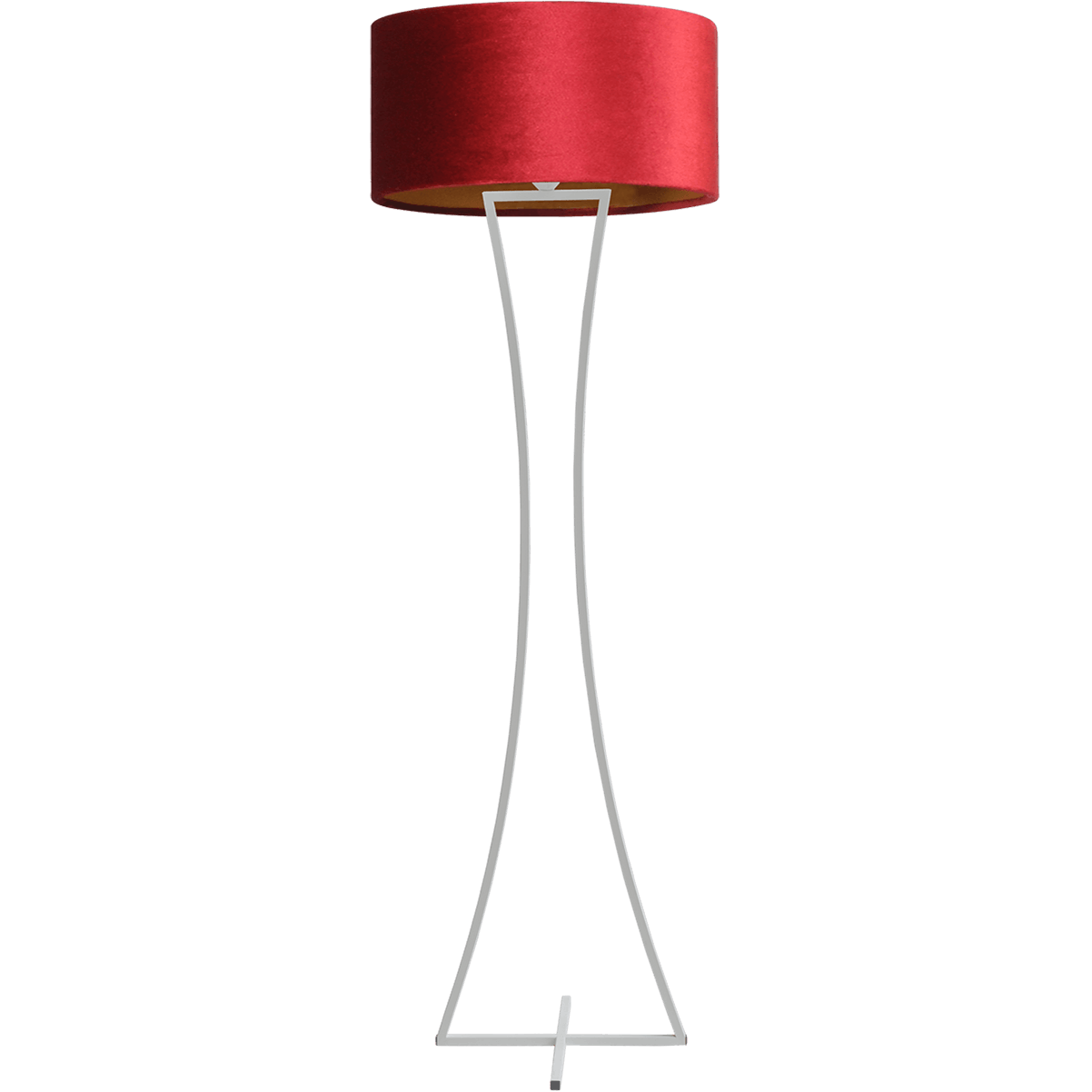 Vloerlamp Cross Woman wit structuur hoogte 158cm inclusief rode lampenkap Artik red 52/52/25 - MASTERLIGHT