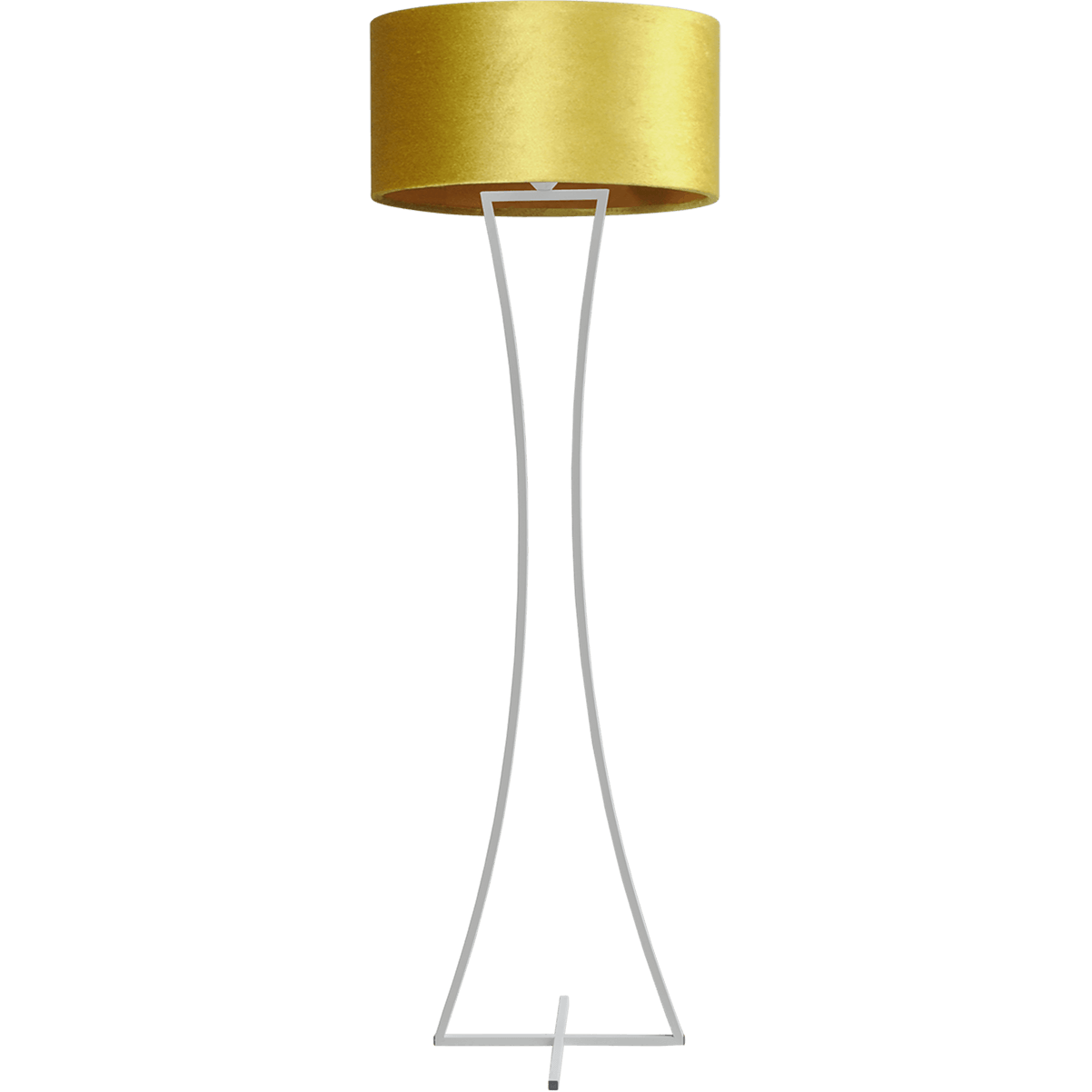 Vloerlamp Cross Woman wit structuur hoogte 158cm inclusief gele lampenkap Artik oker 52/52/25 - MASTERLIGHT