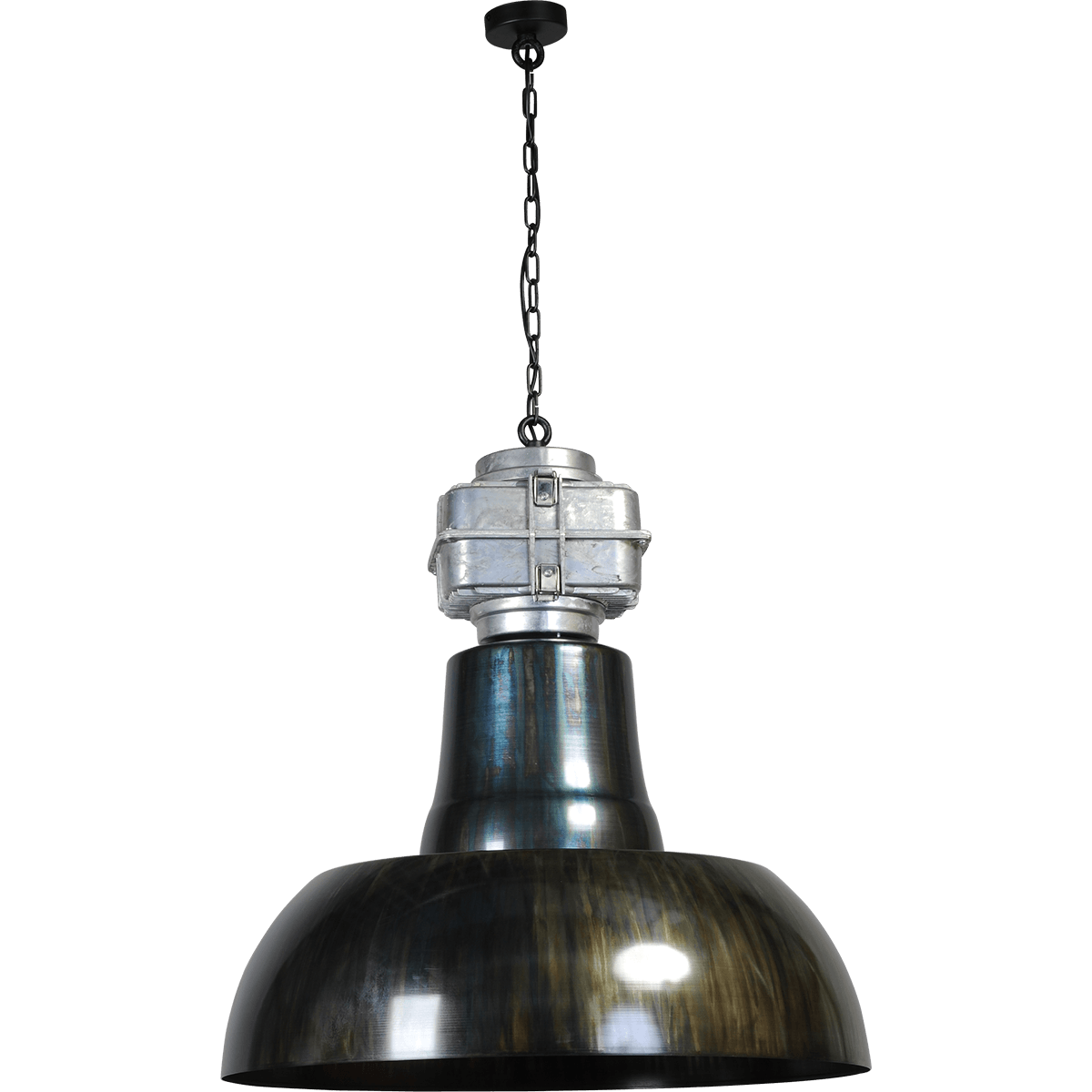 Industriële hanglamp Model 02 dappled oil Ø 77