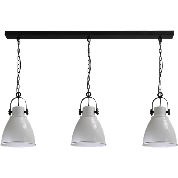 Industriële hanglamp Model 07  wit 3-lichts
