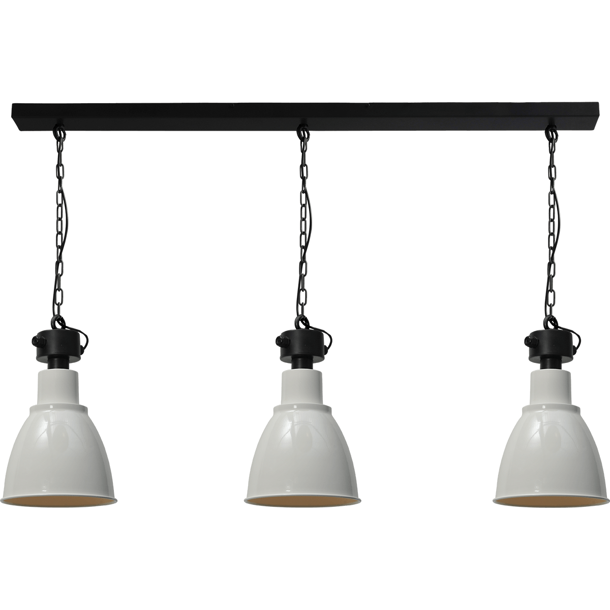 Industriële hanglamp Model 07  wit 3-lichts
