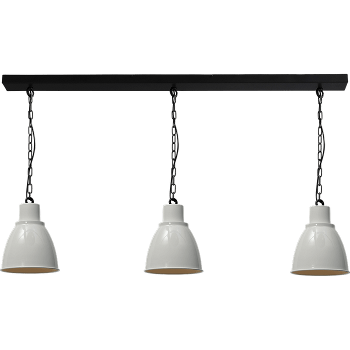 Industriële hanglamp Model 07  wit 3-lichts