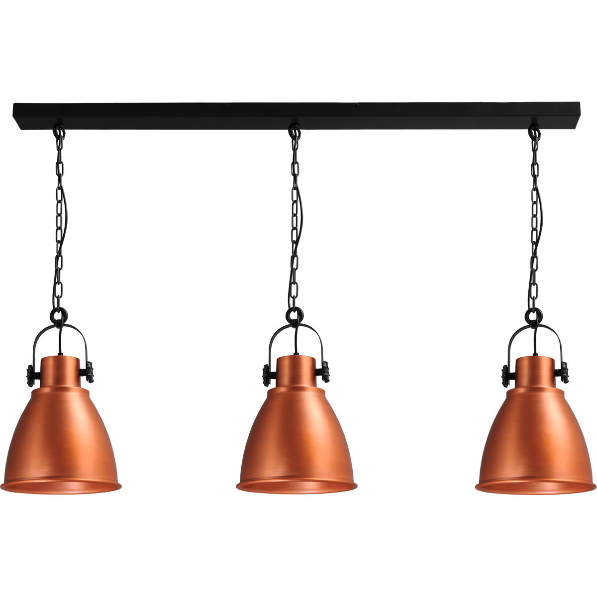 Industriële hanglamp Model 07 copper 3-lichts Ø27