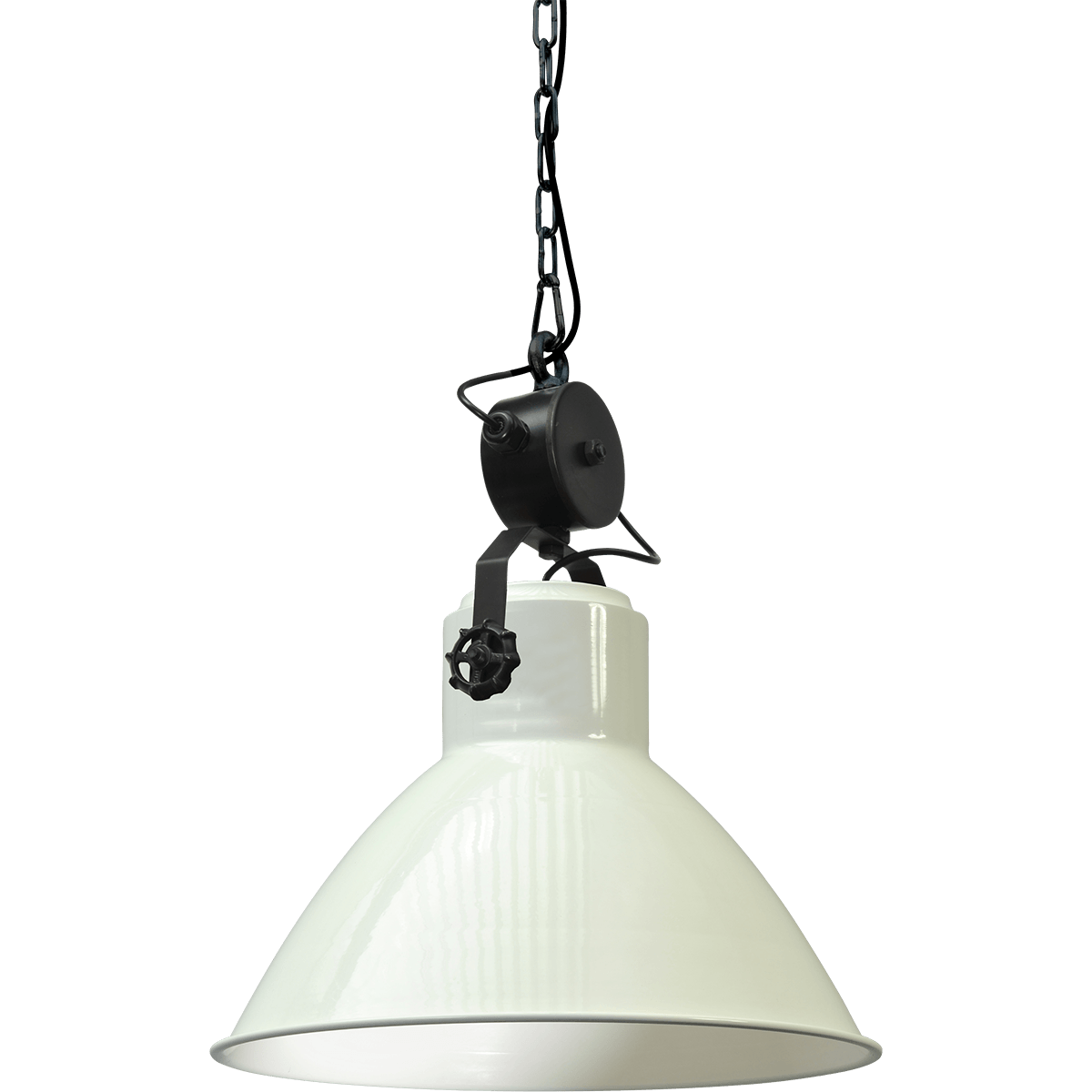 Industriële hanglamp Model 11 mat wit Ø44