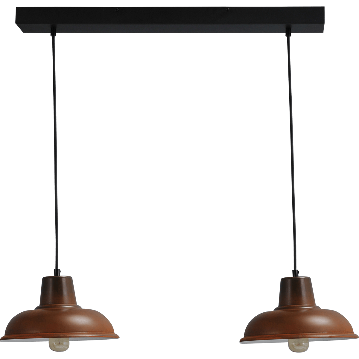 Industriële hanglamp di Panna  roest 2-lichts Ø26cm