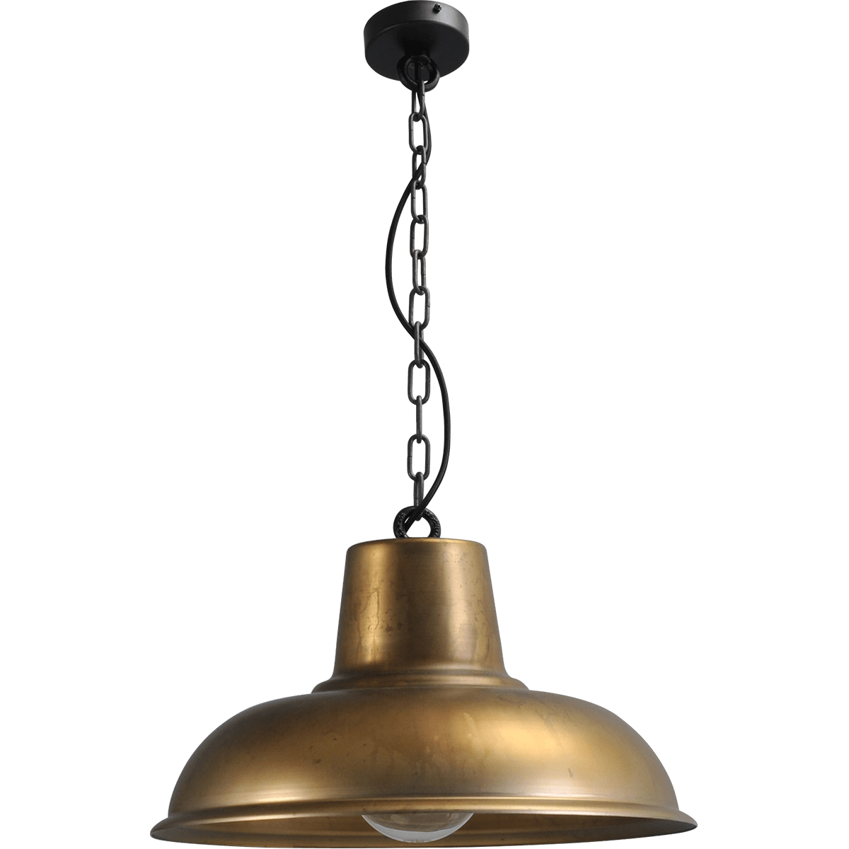 Industriële hanglamp di Panna antiek messing Ø48