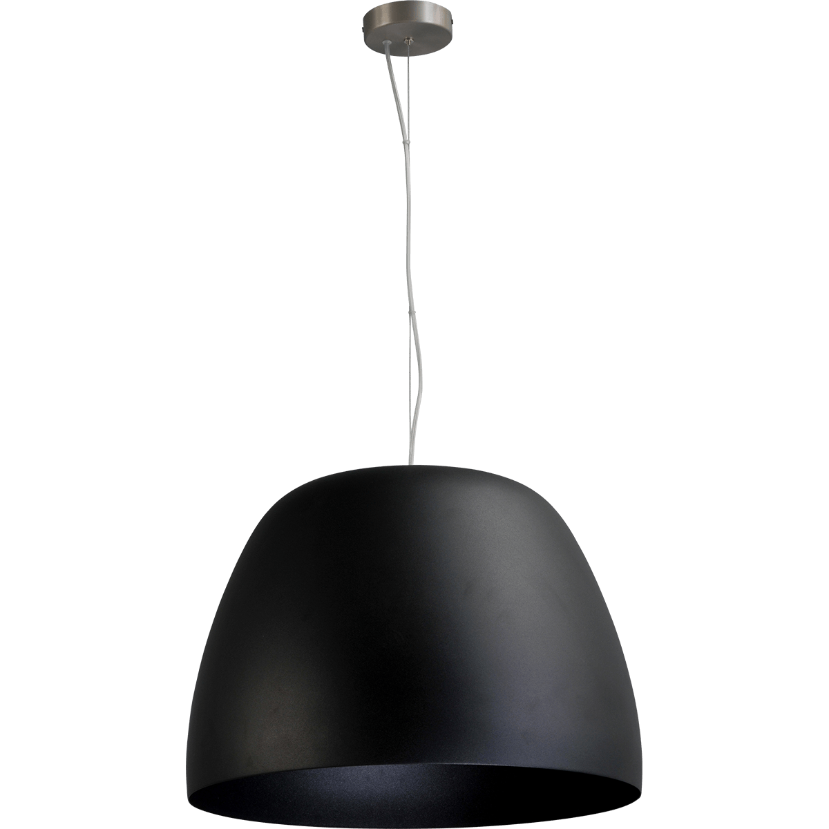 Industriële hanglamp Ogiva zwart Ø54cm