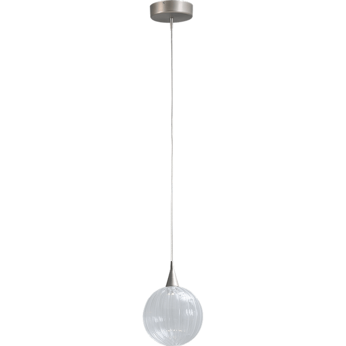 Hanglamp Bocca nikkel 1-lichts glass helder Ø15cm DTW