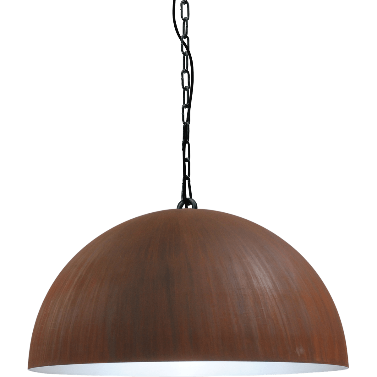 Industriële hanglamp Larino Ø50cm roest buitenkant