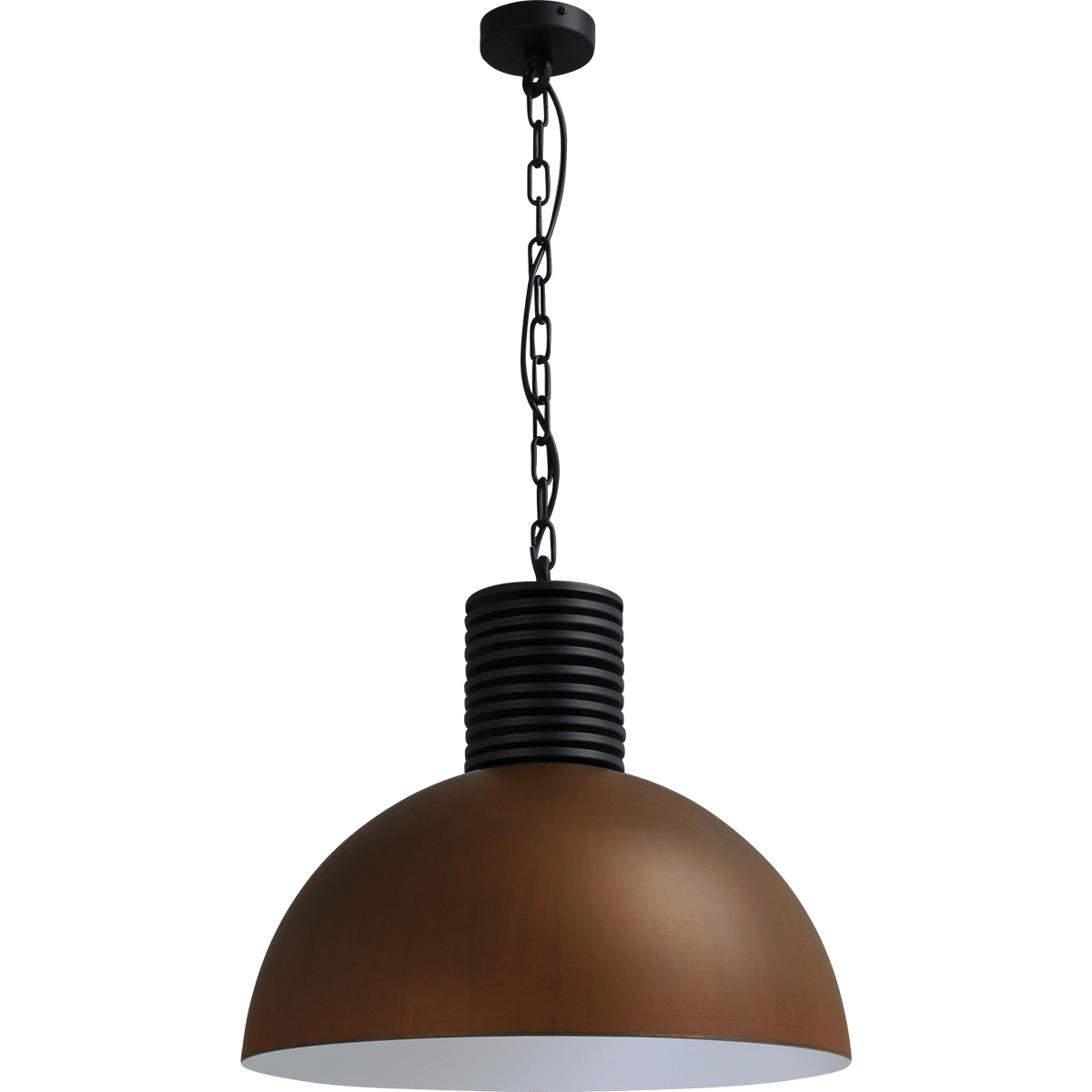 Industriële hanglamp Larino Ø50cm roest buitenkant