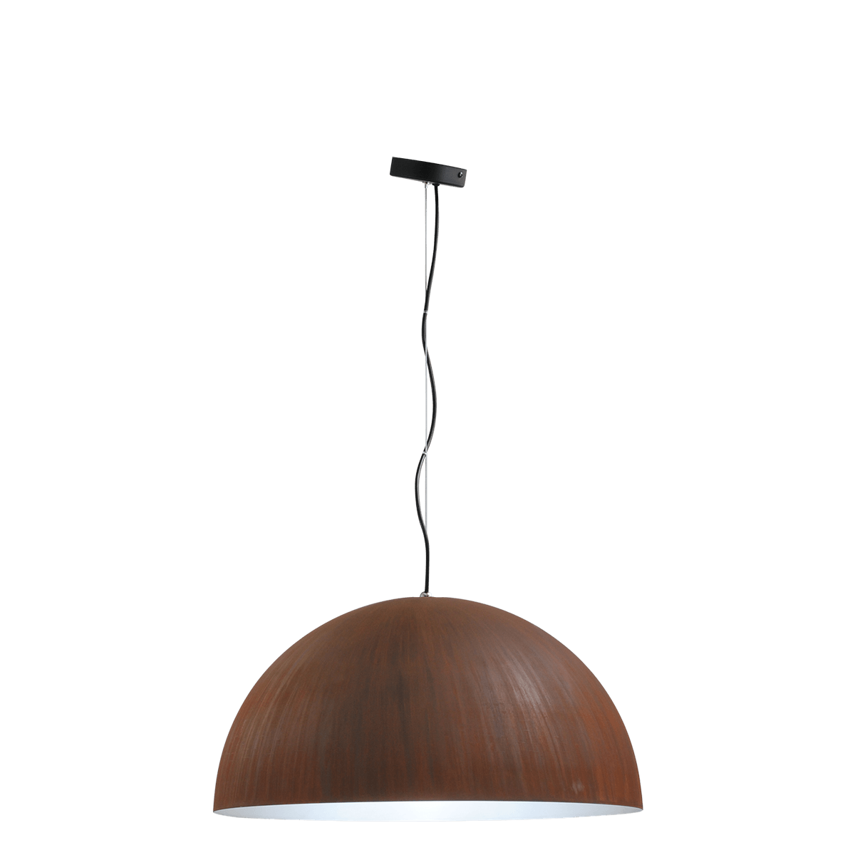 Industriële hanglamp Larino Ø50cm roest buitenkant E27
