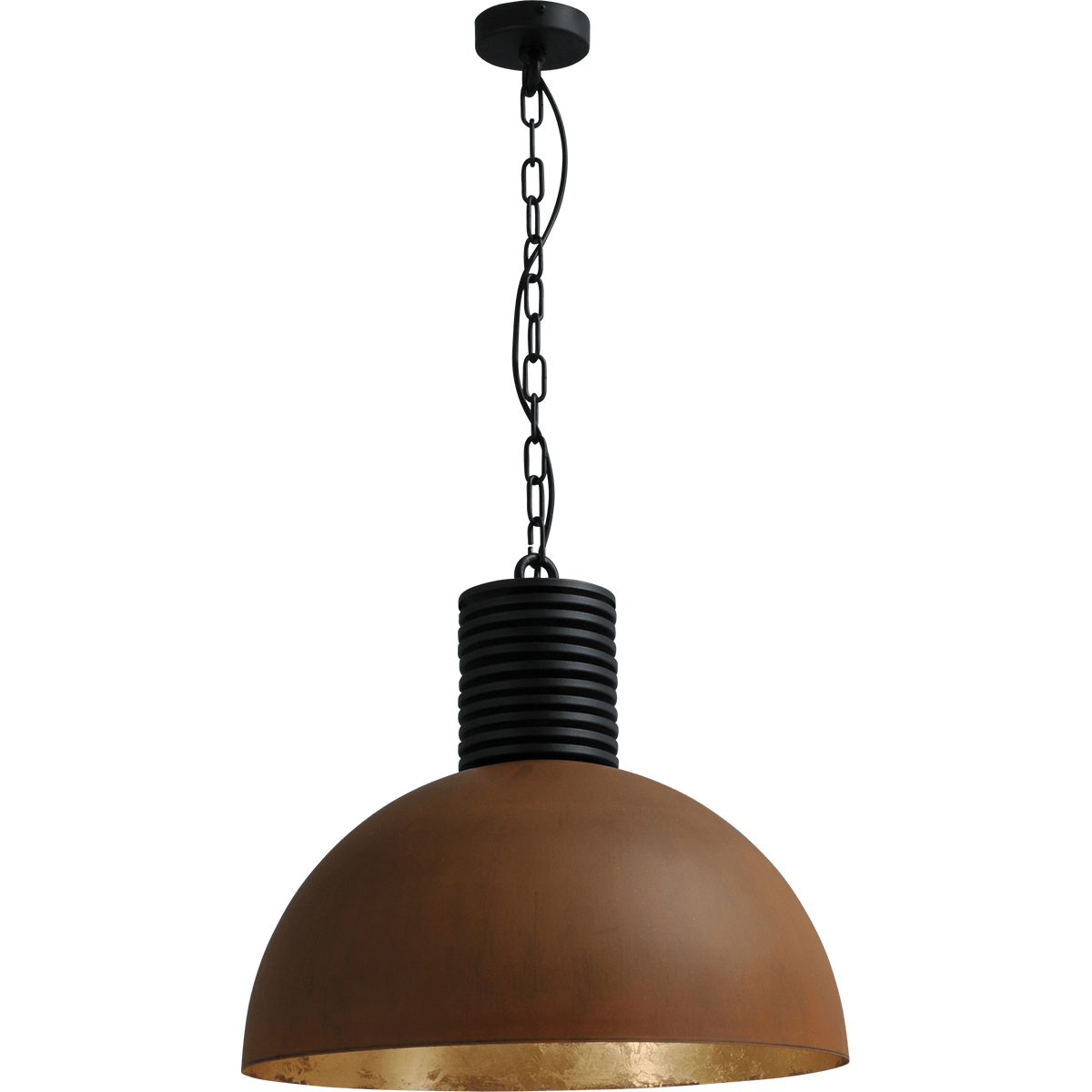 Industriële hanglamp Larino Ø50cm roest buitenkant