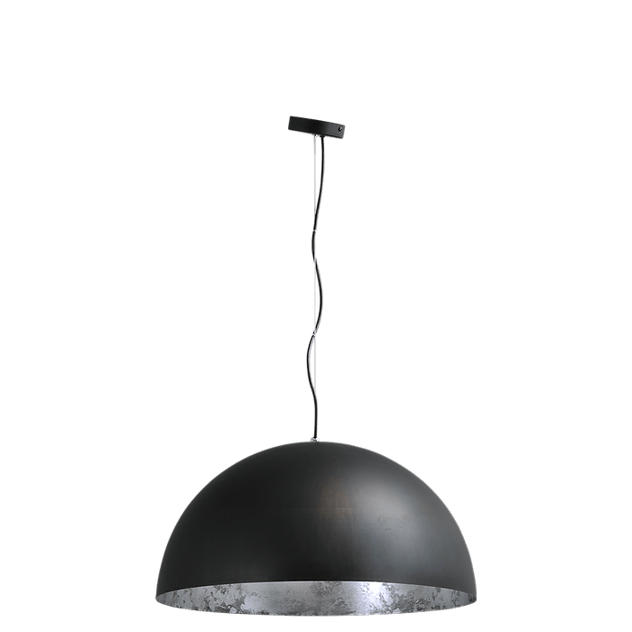 Industriële hanglamp Larino Ø50cm gun metal buitenkant E27