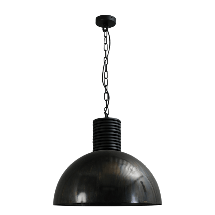 Industriële hanglamp Larino Ø50cm dappled oil buitenkant