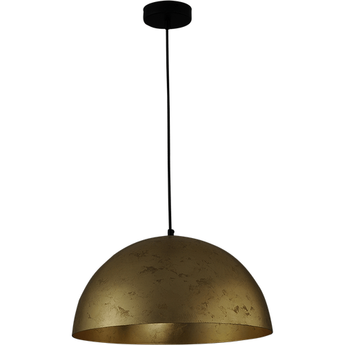 Hanglamp Larino Ø40cm bladgouden buitenkant - bladgouden binnenkant - zwarte pvc kabel 200cm - MASTERLIGHT