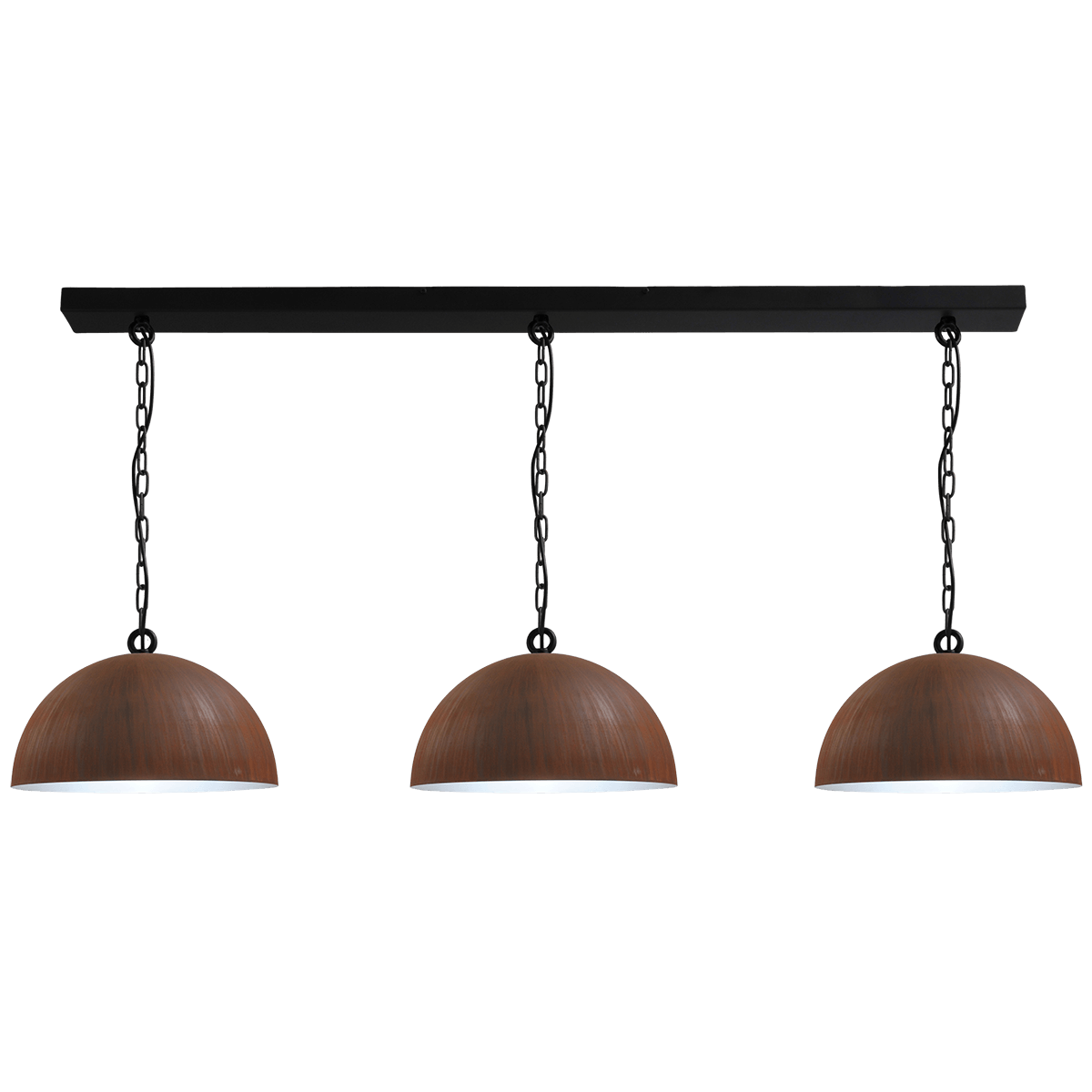 Industriële hanglamp Larino Ø40cm roest/wit