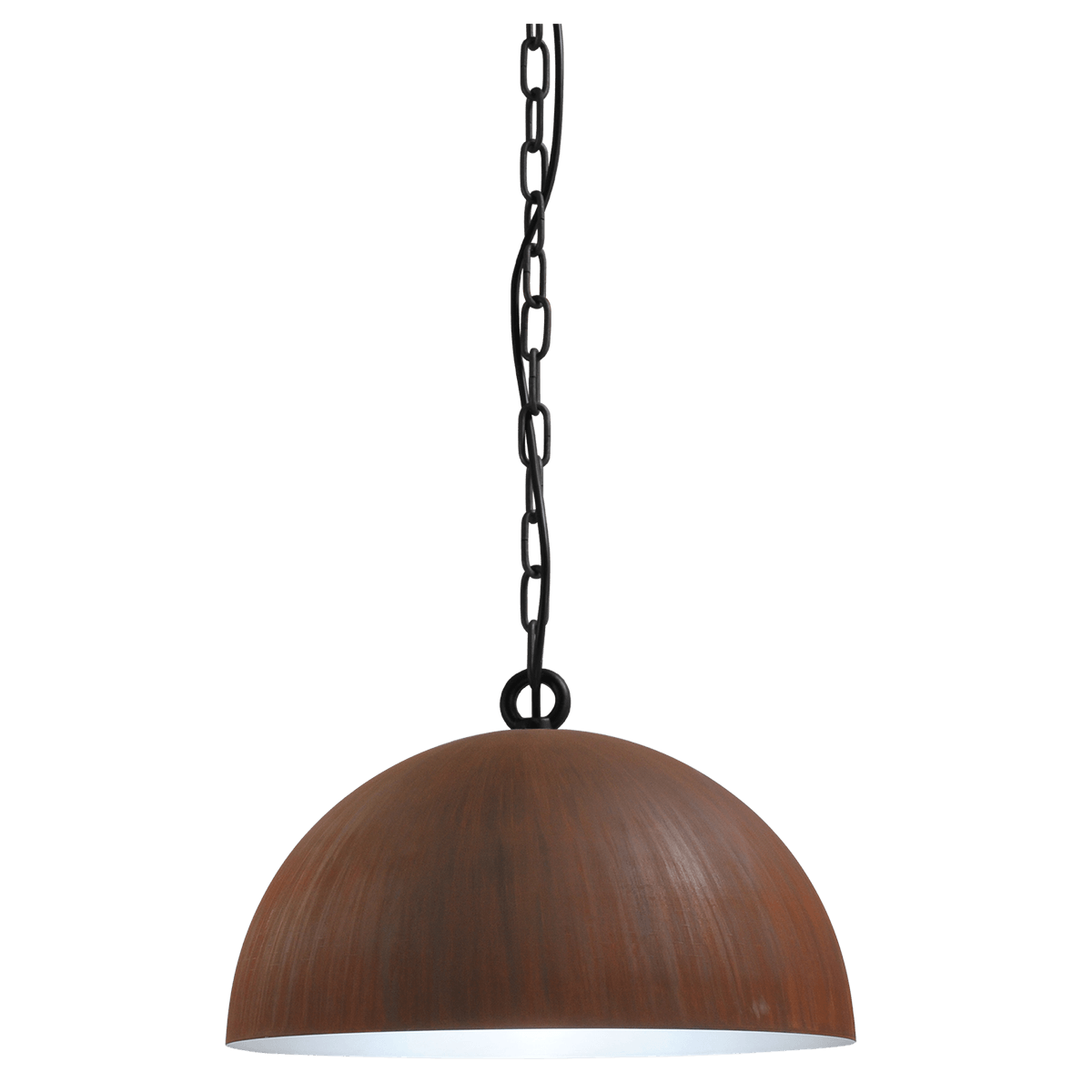 Industriële hanglamp Larino Ø40cm roest/wit