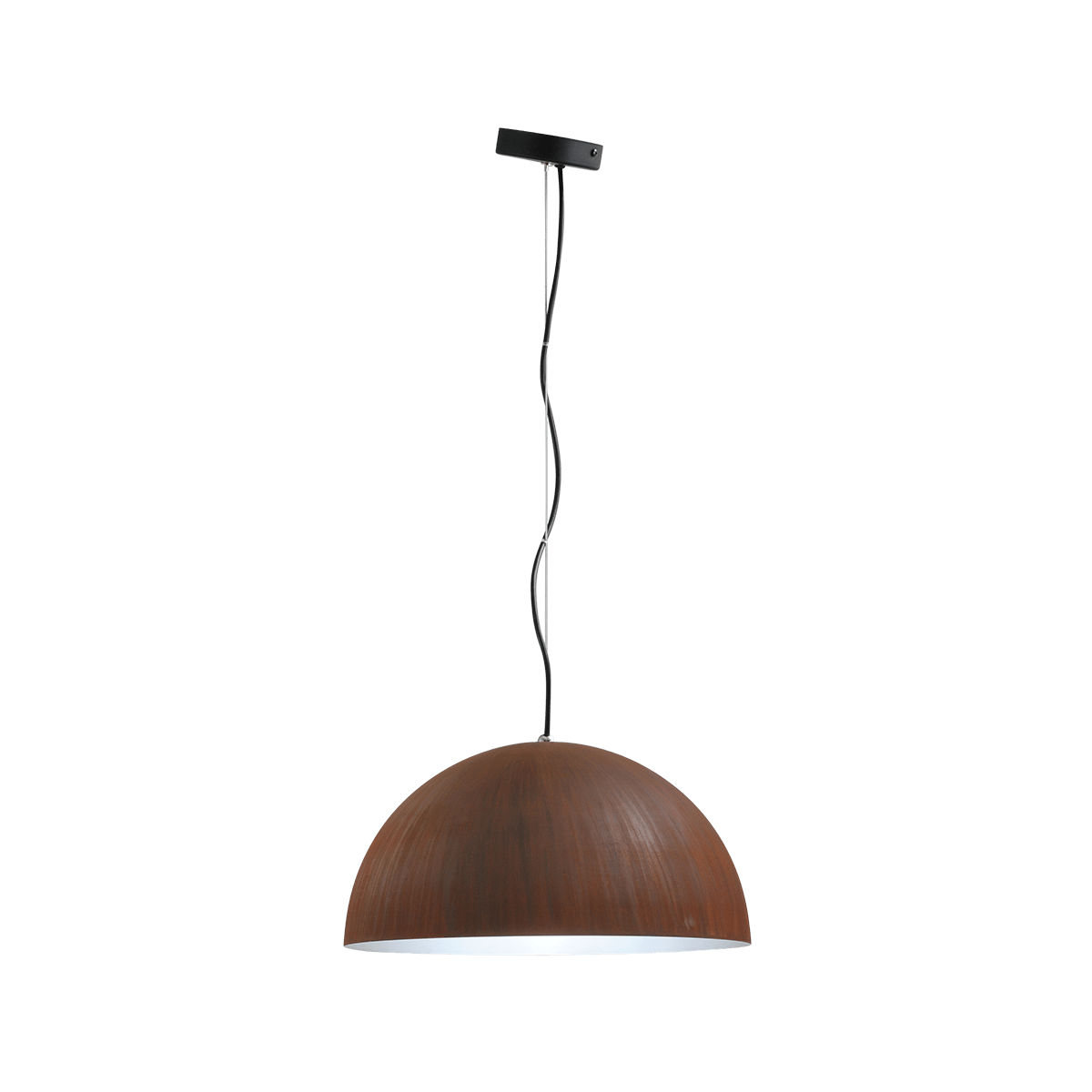 Industriële hanglamp Larino Ø40cm roest buitenkant E27