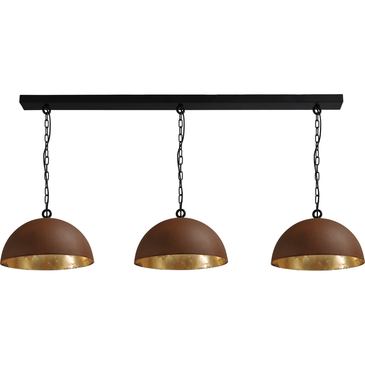 Industriële hanglamp Larino Ø40cm roest/goudkleurig