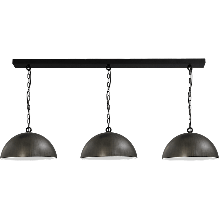 Industriële hanglamp Larino Ø40cm gunmetal/wit