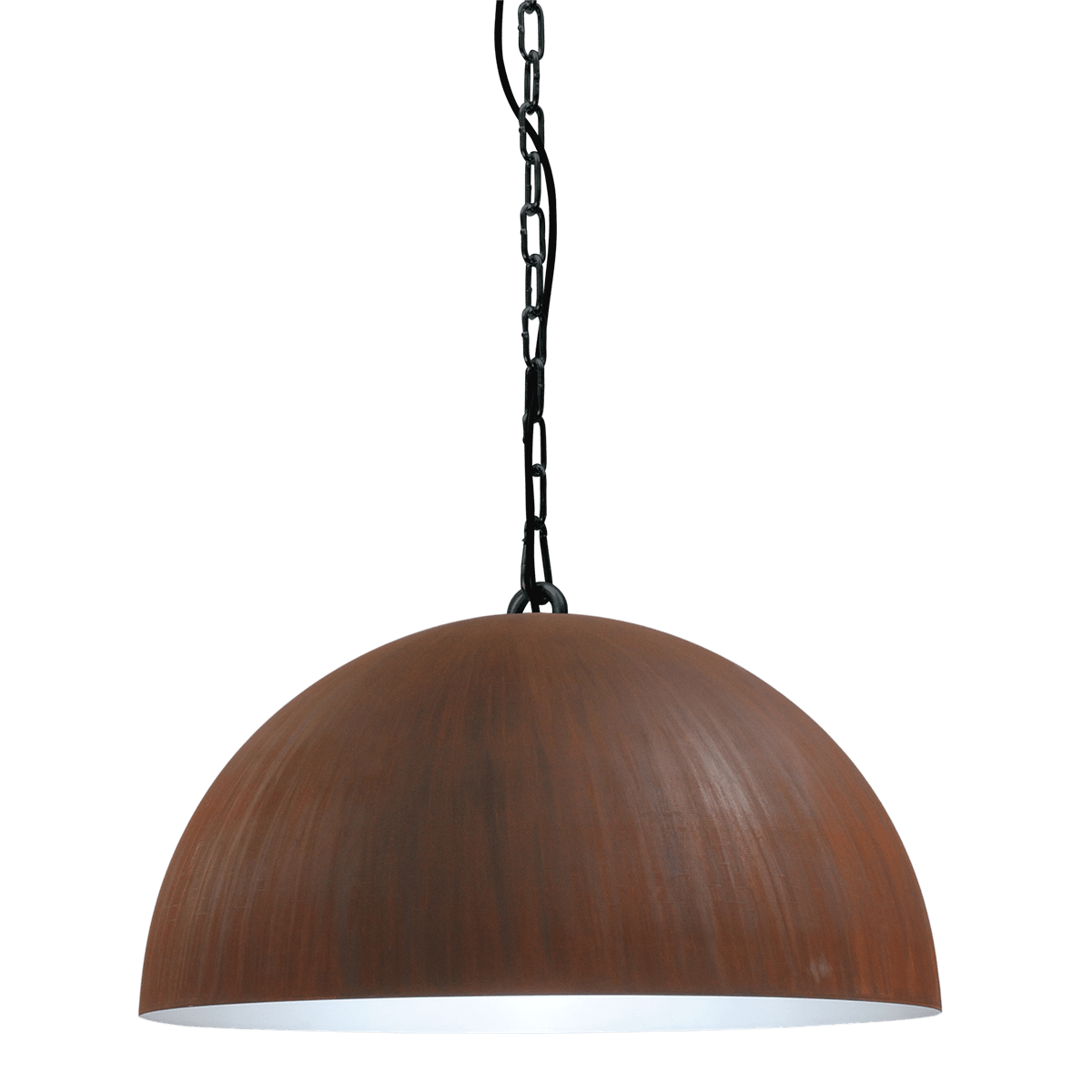 Industriële hanglamp Larino Ø30cm roest buitenkant E27