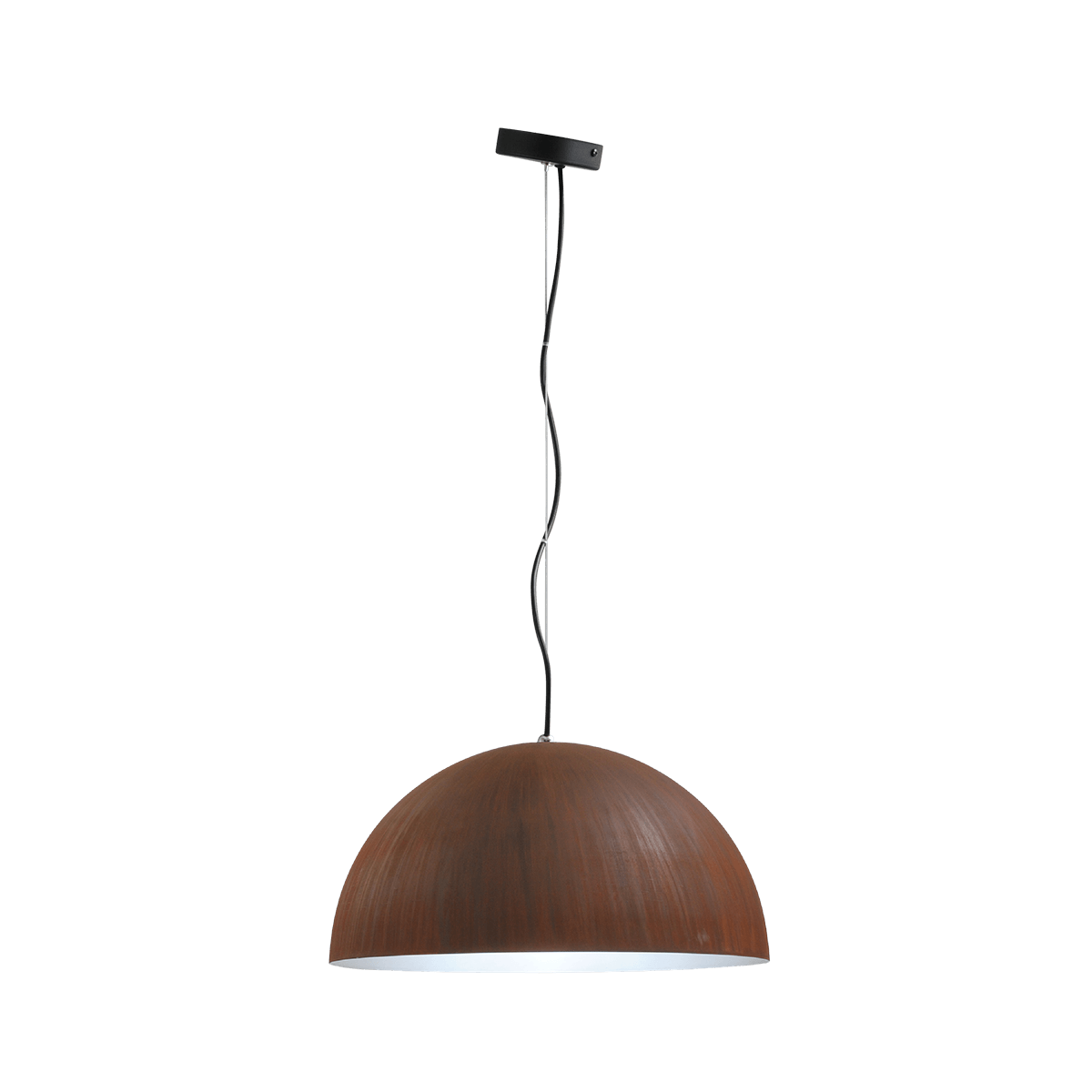 Industriële hanglamp Larino Ø30cm roest buitenkant E27