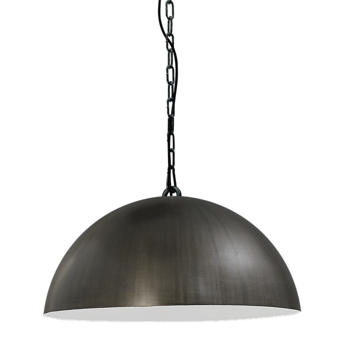 Industriële hanglamp Larino Ø30cm gunmetal buitenkant E27