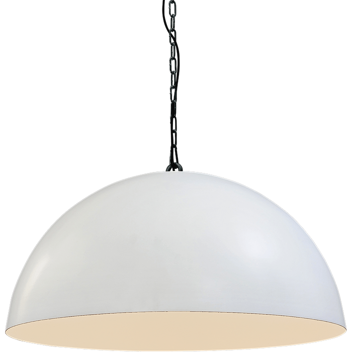 Industriële hanglamp Larino Ø60cm wit buitenkant
