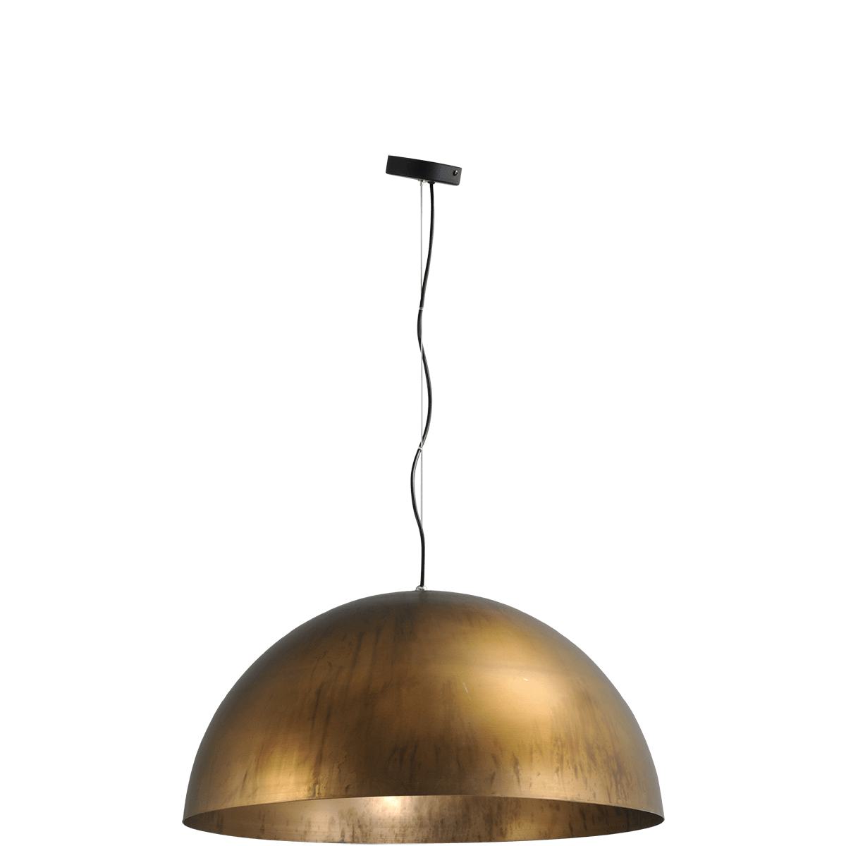 Industriële hanglamp Larino Ø60cm  antiek messing buitenkant