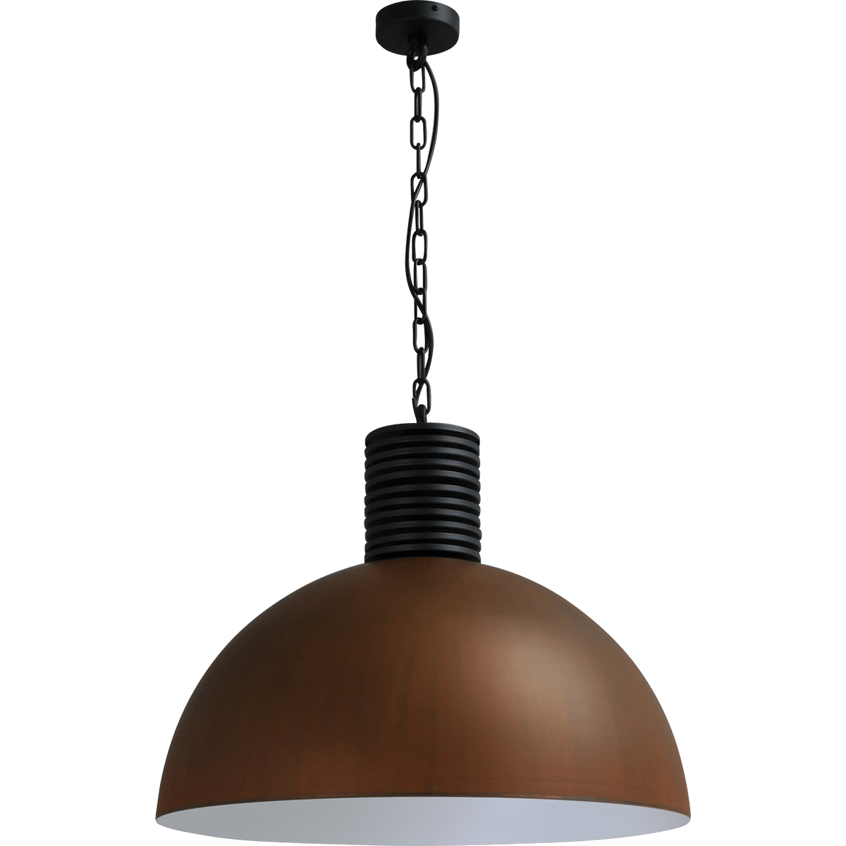 Industriële hanglamp Larino Ø60cm roest buitenkant