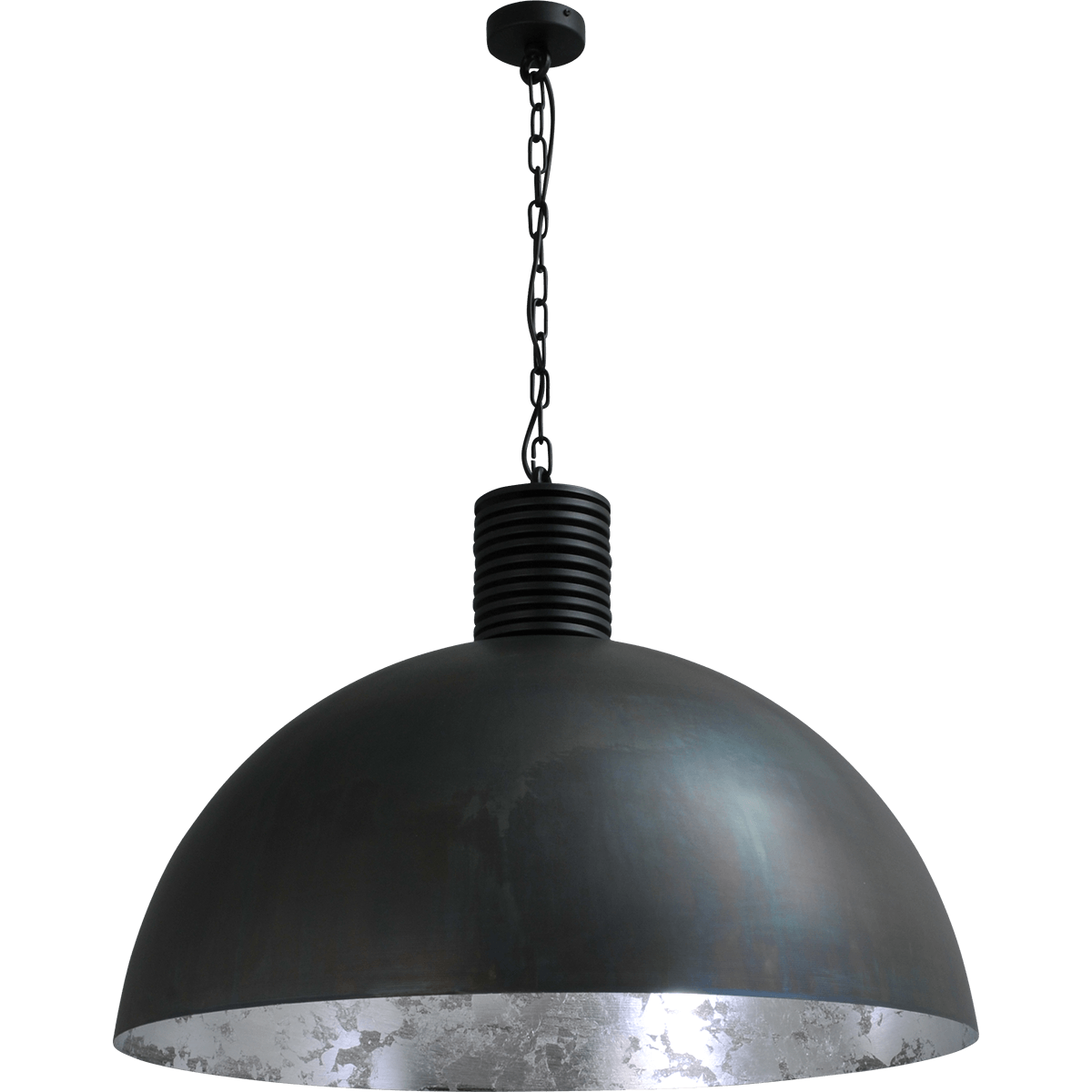 Industriële hanglamp Larino Ø80cm gunmetal buitenkant