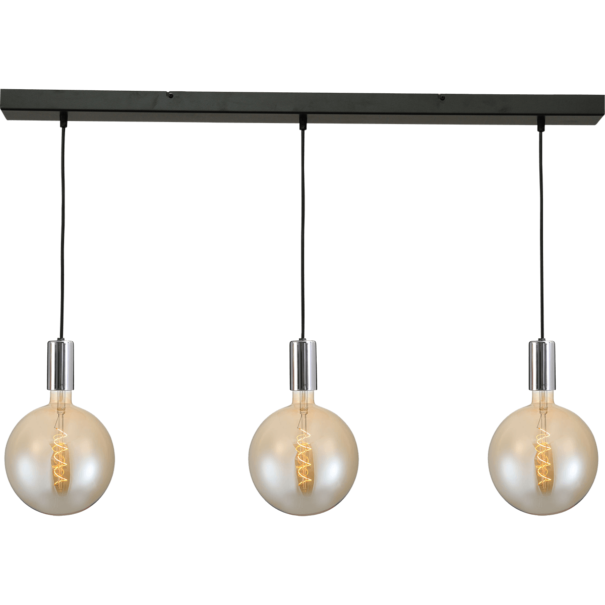 Hanglamp Tessi 3-lichts chrome 100x8cm