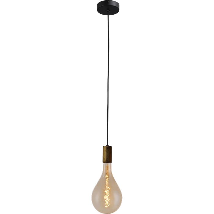 Hanglamp Tessi 1-lichts pendant antiek messing E27
