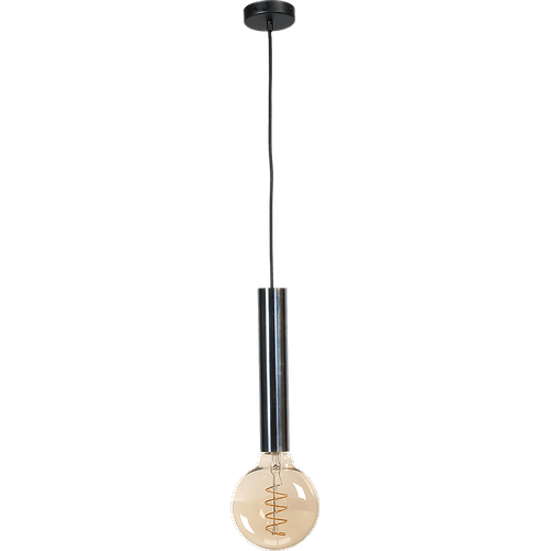 Hanglamp Tomasso 1-lichts dappled oil E27 - Ø45x250mm -  zwarte stoffen kabel 200cm - MASTERLIGHT