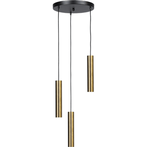 Hanglamp Run 3-lichts antiek messing