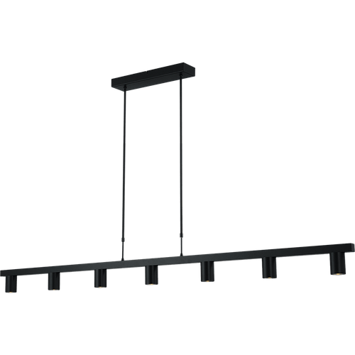 Hanglamp Bounce zwart/zwart 7-lichts - breedte 180cm - exclusief 7x GU10 - MASTERLIGHT