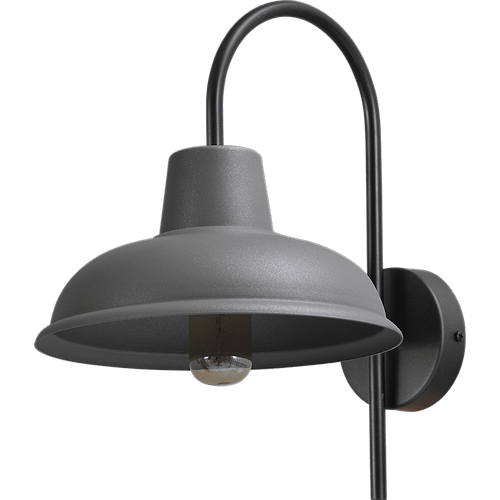 Industriële wandlamp di Panna gunmetal lengte 42cm diepte 32