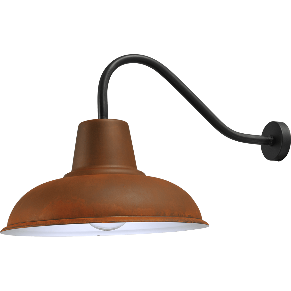 Industriële wandlamp di Panna zwart diepte 73cm hoogte 45cm