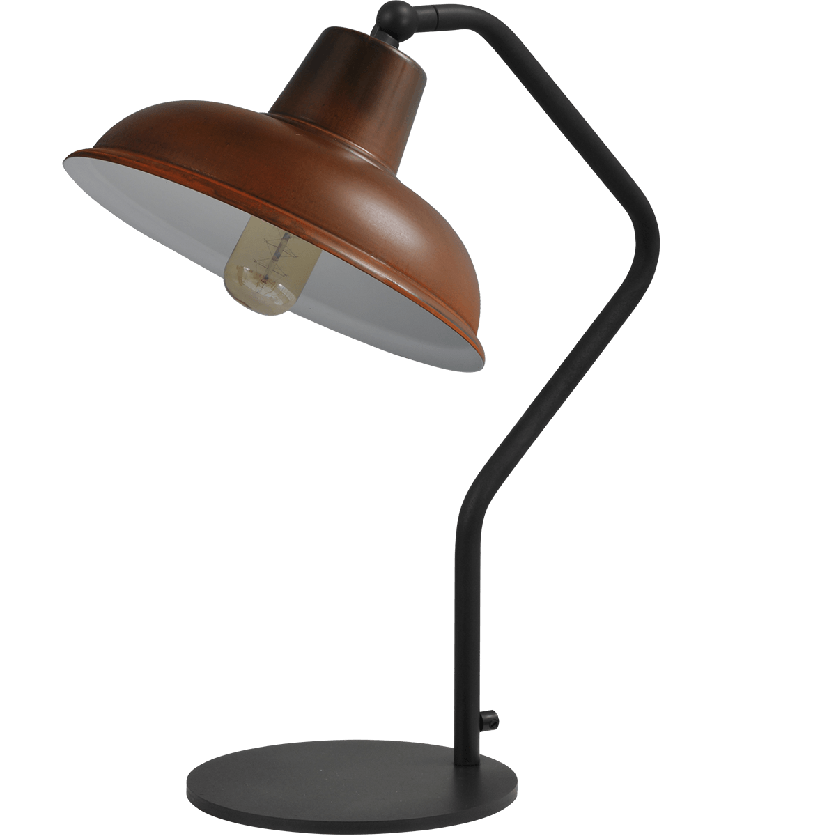Industriële tafellamp di Panna zwart 1-lichts hoogte 53cm