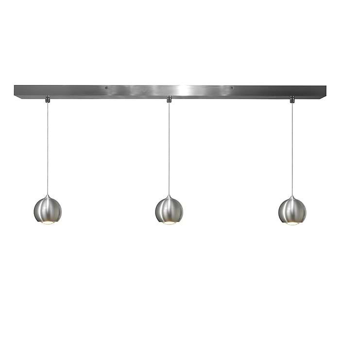 Hanglamp aluminium 3-lichts balk "Denver" LED dimbaar 3x7W van Art Delight. 3 Lichts stijlvolle hanglamp. Verkrijgbaar bij Webo Verlichting in Beuningen bij Nijmegen. Bezoek de grootste verlichtingsshowroom van Nederland of koop online in de Webo lampen webshop.