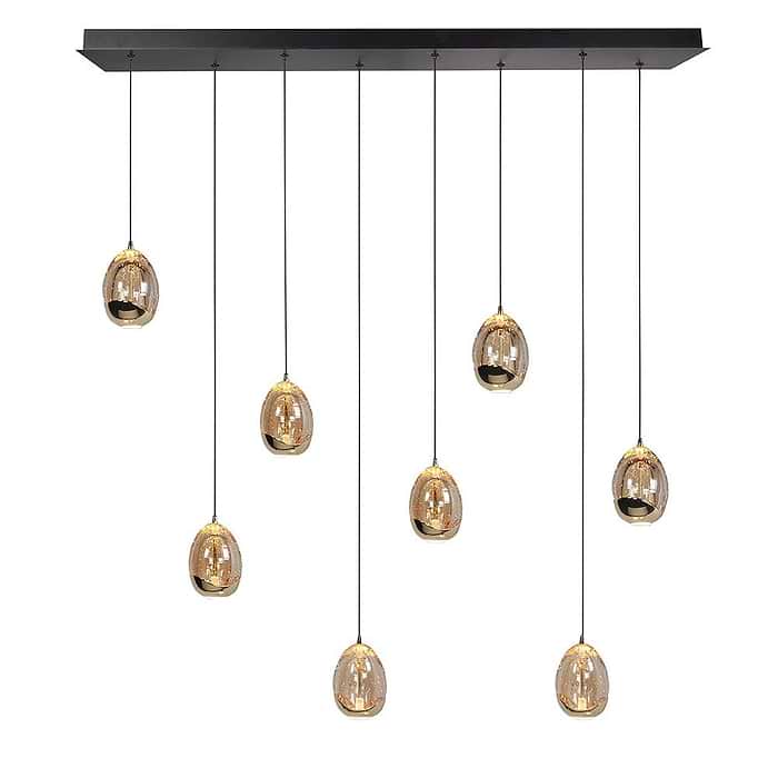 Hanglamp Golden Egg Balk 115cm 8 x 5W 2700K dimbaar