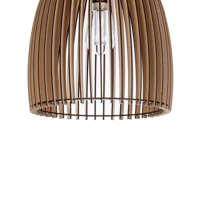 Houten hanglamp van Blij Design. Deze houten lamp Malmö heeft de volgende afmetingen: diameter 30 cm en hoogte 30 cm.  De lamp heeft een naturel uitvoering. Een design houten hanglamp uit de grote serie houten lampen van Blij Design. Zie ook de andere houten lampen van Blij Design in deze serie. Zoek op het woord Malmö. Blij Design is een Nederlands merk met handgemaakte designlampen.