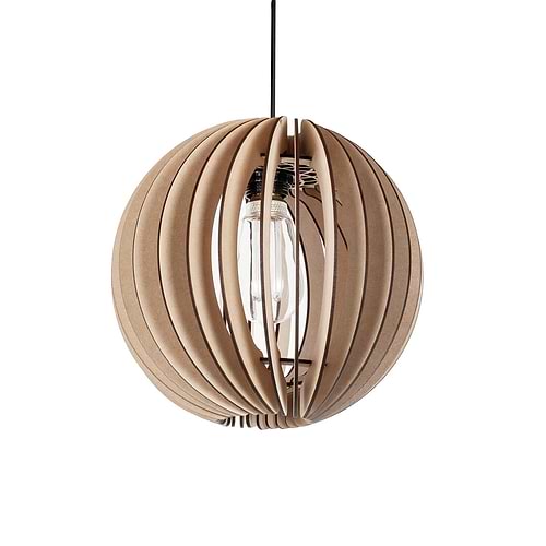 Houten hanglamp van Blij Design. Deze ronde houten lamp Orb heeft een diameter van 27 cm. De lamp heeft een naturel uitvoering. Een design houten hanglamp uit de grote serie houten lampen van Blij Design. Zie ook de andere houten lampen van Blij Design in deze serie. Zoek op het woord Orb. Blij Design is een Nederlands merk met handgemaakte designlampen.