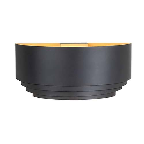 Wandlamp Elena 300 E14 Zwart/Goud