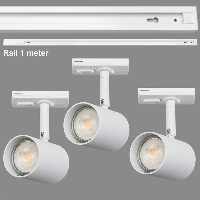 05-R8500-31. Enkelfasige railset van het merk ETH. Railset wit