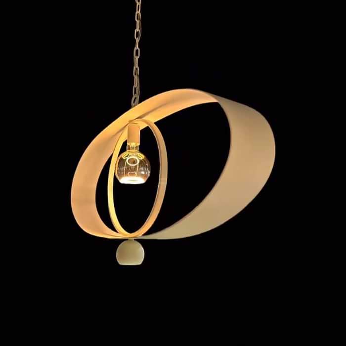 LB048/1+1OVS. De lamp heeft twee lichtpunten. Bovenin kan een sfeervolle Segula led lamp